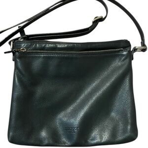Margot black leather crossbody.